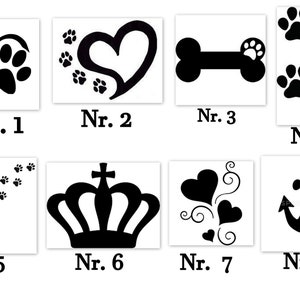 Hundehalstuch personalisiert mit Namen und Wunschmotiv XXS 2XL Bild 3