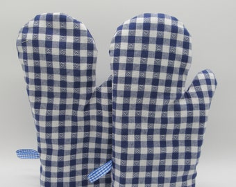 Lot de 2 gants de cuisine/gants de cuisine cousus en 100 % coton.