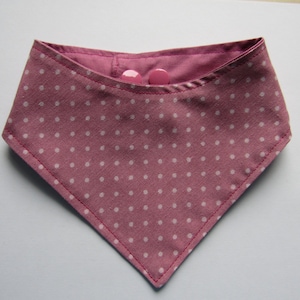 Dog scarf dots old pink/white XXXS - 2XL