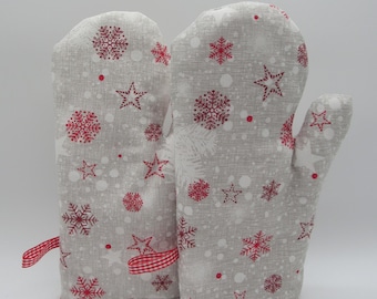 Presine Mini Guanti Da Forno In Cotone - Coprimanico Per Padelle Calde, Triangolari, Lavabili (2 Pezzi) - Foto 5