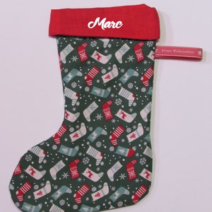 Santa Claus boot / Santa Claus stocking / Christmas stocking with name
