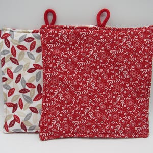 Potholder leaves sewn from 100% cotton