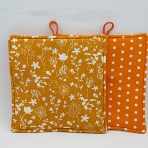 Potholder flowers sewn from 100% cotton