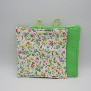 Potholder flower meadow sewn from 100% cotton