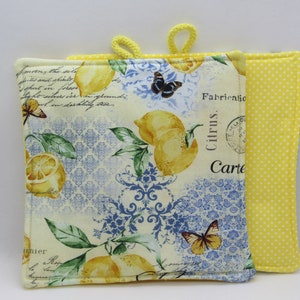 Agarradera de limones cosida a mano en 100% algodón