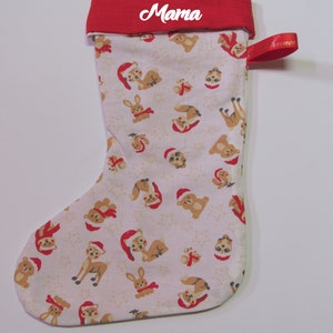 Santa Claus boot / Santa Claus stocking / Christmas stocking with name