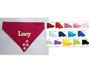 Dog bandana for collar personalized with name and desired motif XXS - XL