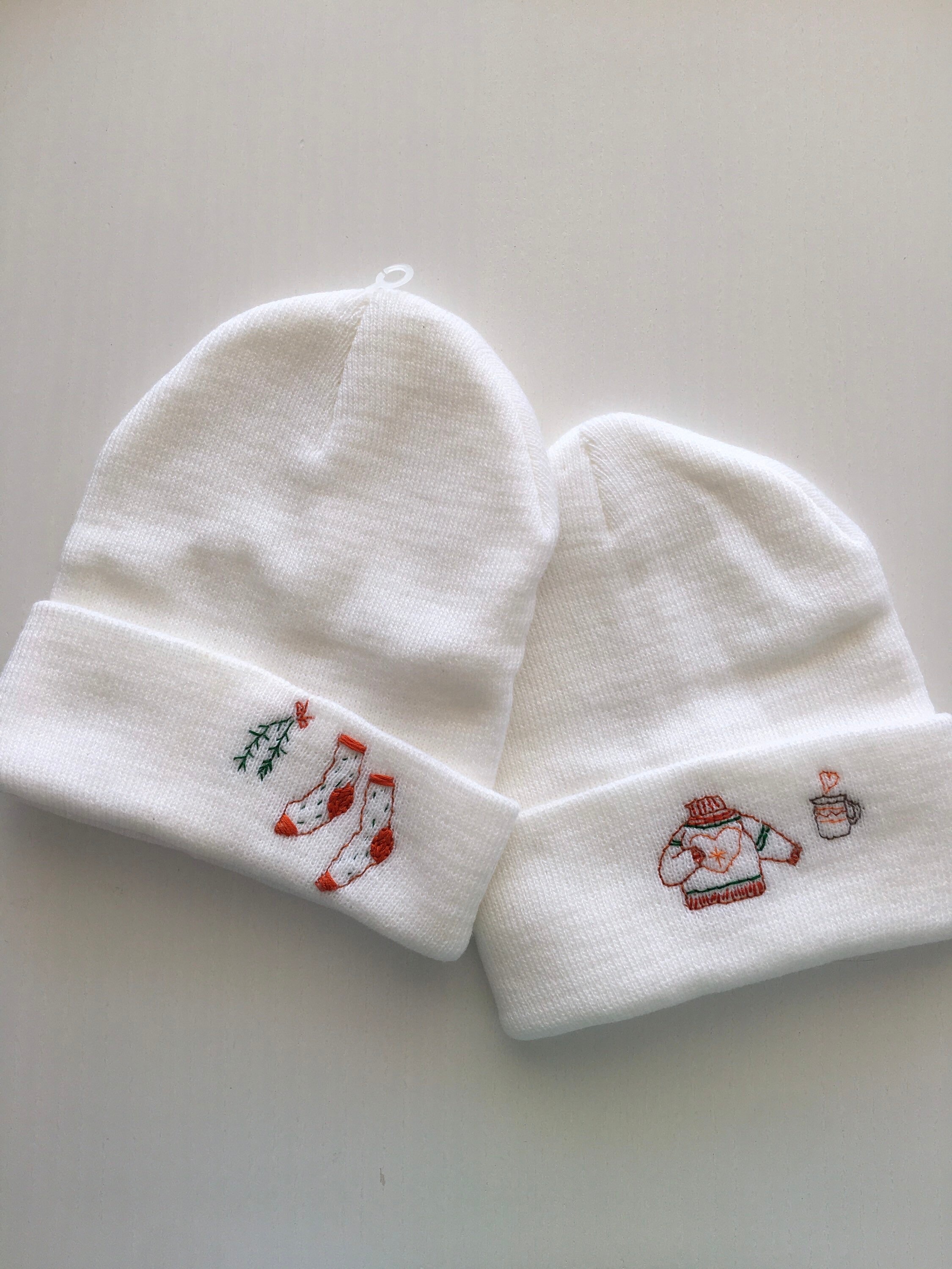 Friendship White Beanie Personalized 