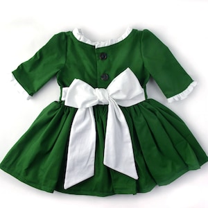Abito di Natale, bambina Natale, abito di Natale bambino, ragazze abito di Natale, abito verde, abito verde e bianco, Natale formale