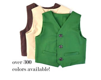 ring bearer outfit, Boys Suit Vest, green vest, Baby Suit Vest, Toddler Suit Vest, Formal Vest, Boys Wedding Outfit, forest vest, olive