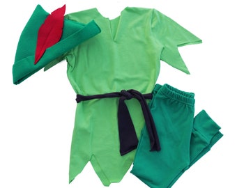 Peter Pan costume, Peter Pan Halloween outfit, Boys Halloween costume, Baby Halloween costume