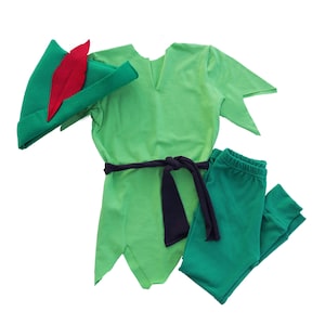 Peter Pan costume, Peter Pan Halloween outfit, Boys Halloween costume, Baby Halloween costume image 1