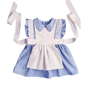 Alice in Wonderland costume, Alice in Wonderland apron, Girls Alice in Wonderland costume, Alice in Wonderland baby, baby girl costumes,