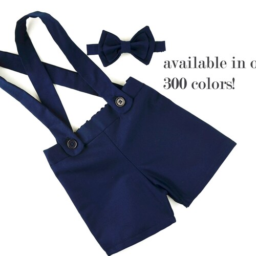 Ring Bearer Outfit Suspender Shorts for Vintage Style Etsy