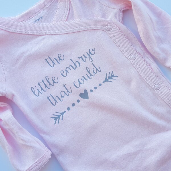 the little embryo that could ® kimono bodysuit- IVF baby- newborn outfit- going home outfit- baby shower gift- IVF success- in vitro z xz