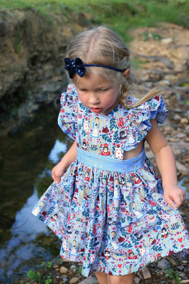 Alice In Wonderland Pinafore Dress Baby Girl Pinafore Dress Etsy
