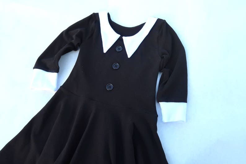 black dress white collar girls