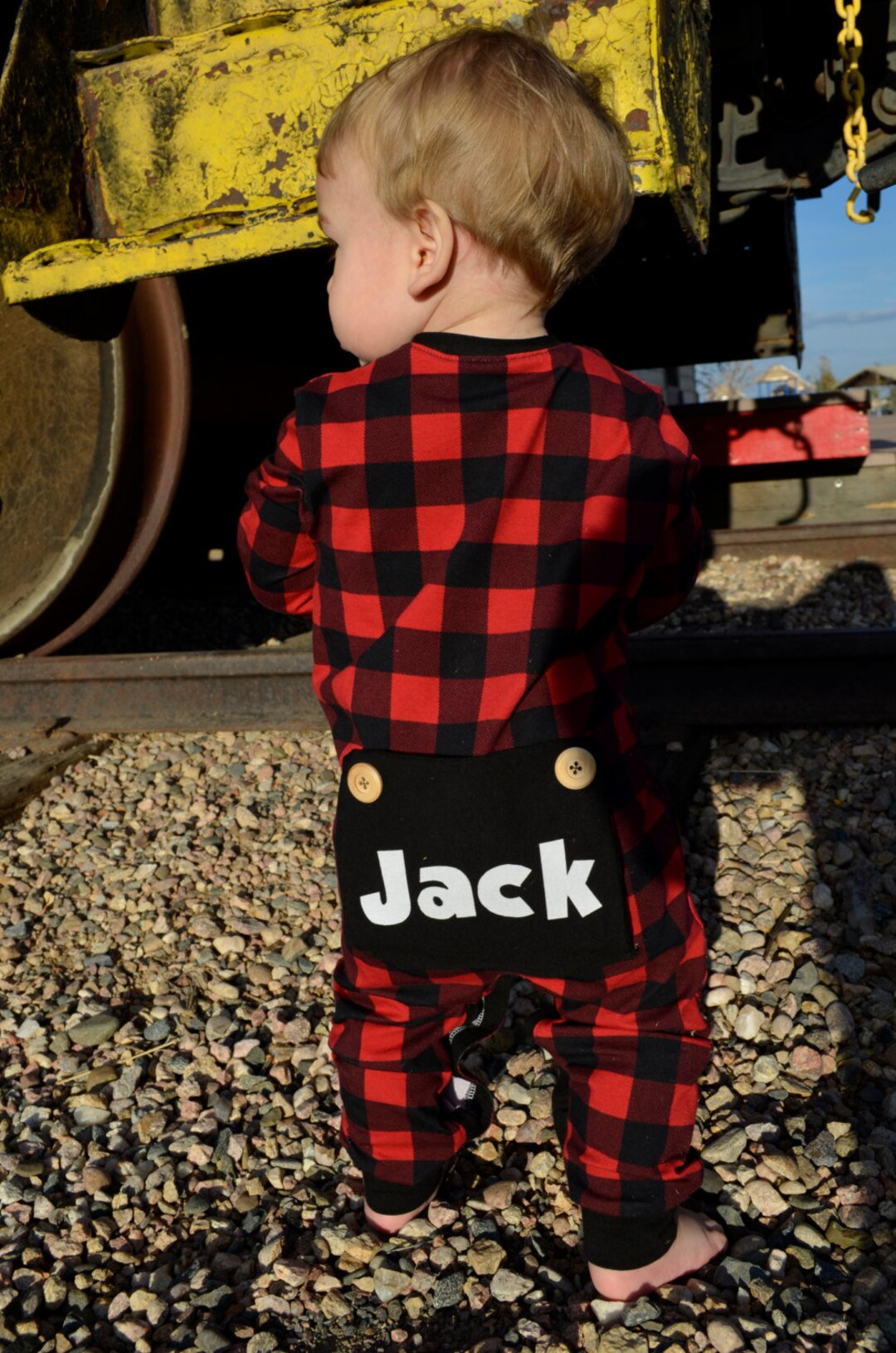 Buffalo Plaid Long Johns, Family Romper, Mommy and Me, Custom Christmas