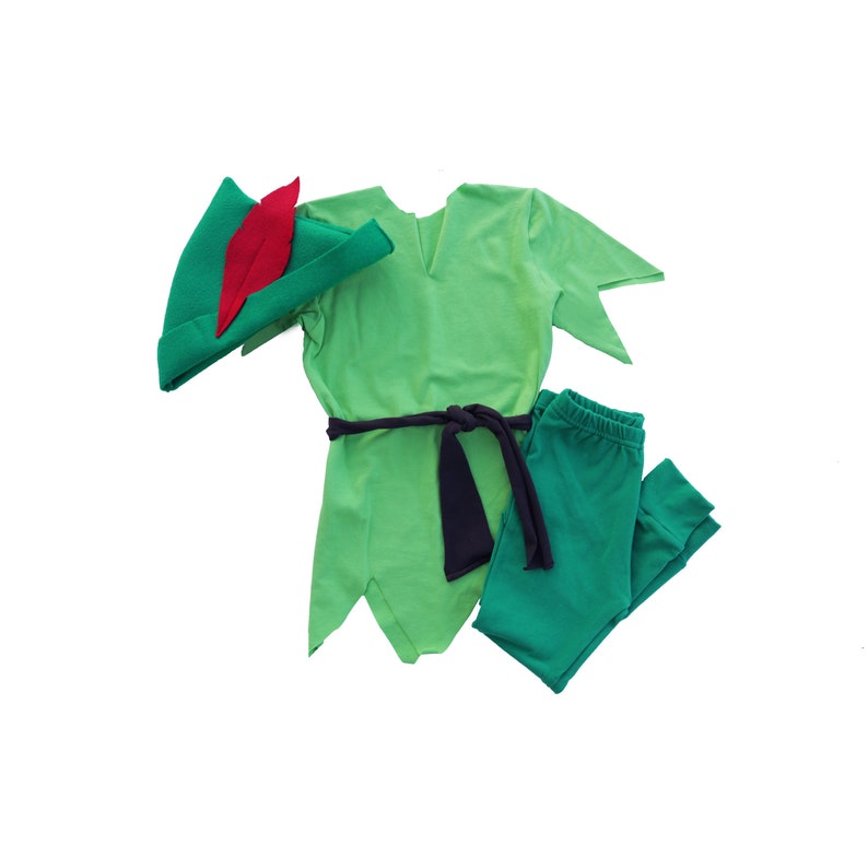 Peter Pan costume, Peter Pan Halloween outfit, Boys Halloween costume, Baby Halloween costume image 1