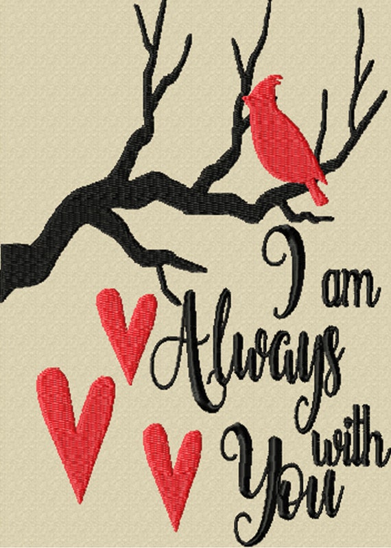 I Am Always With You An Inspirational Machine Embroidery Etsy