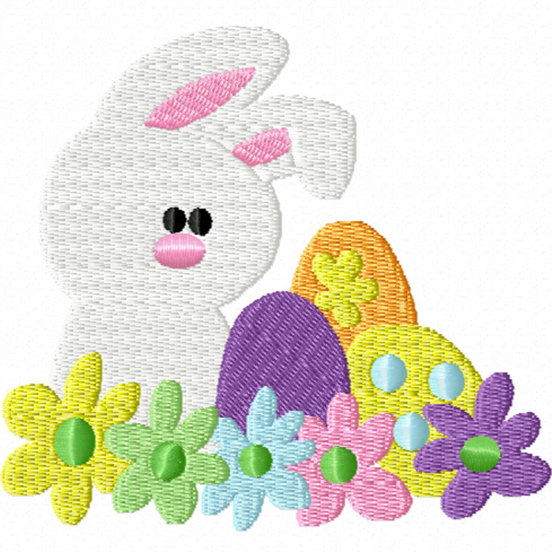 Easter Bunny - A Machine Embroidery Design for Easter - Etsy