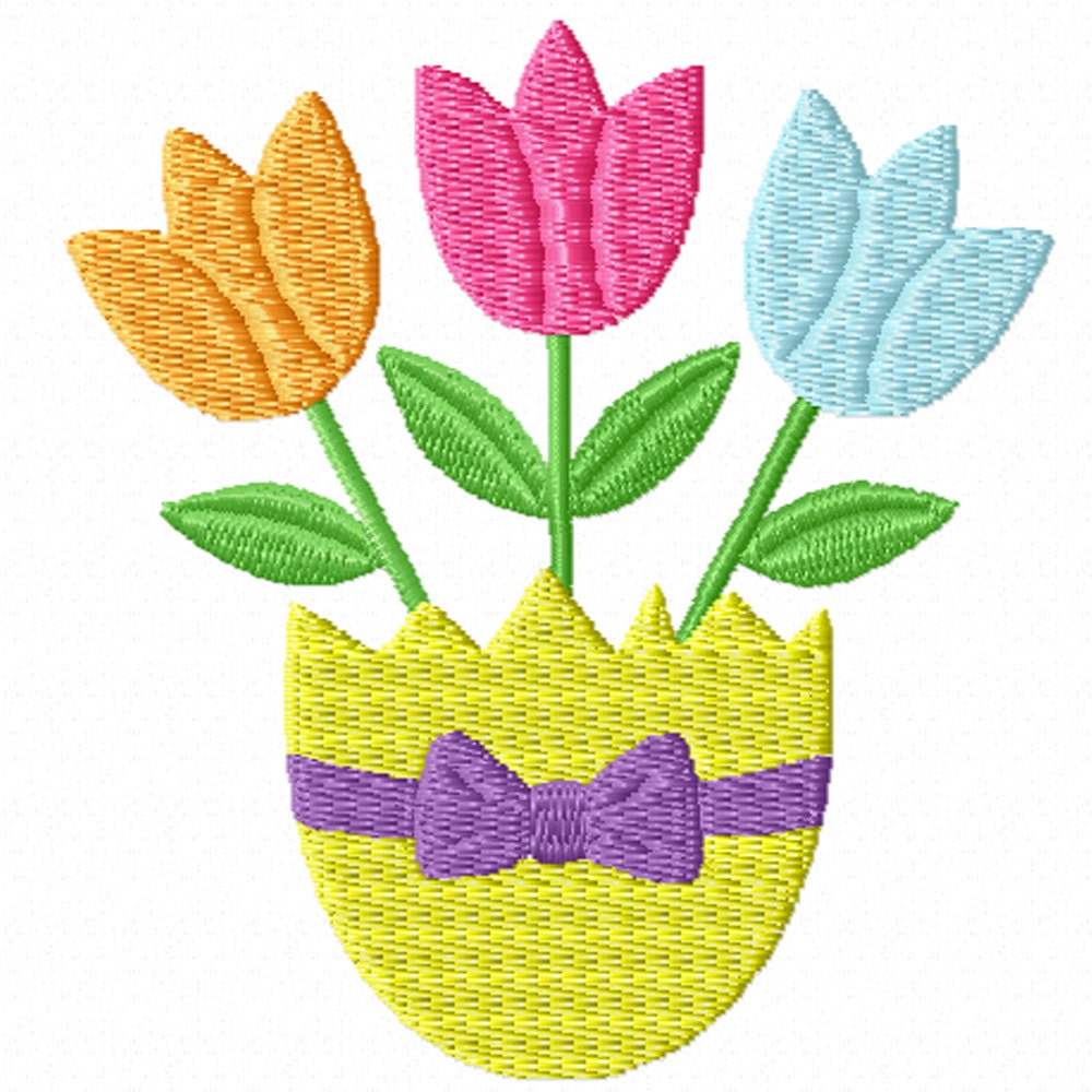 Spring tulips a machine embroidery design for spring or  etsy