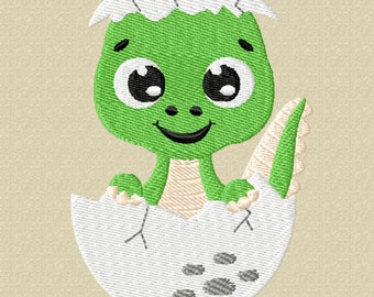 Baby Dino- A Cute Embroidery Download File for Dinosaur Lovers