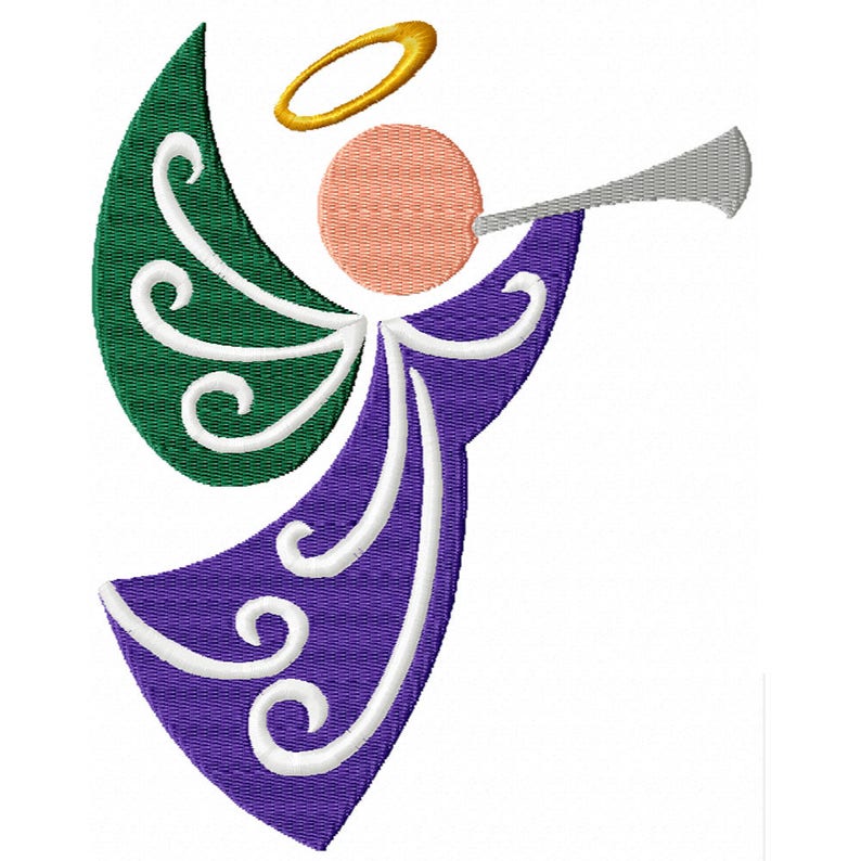 Christmas Angel A Machine Embroidery Design for Christmas Etsy