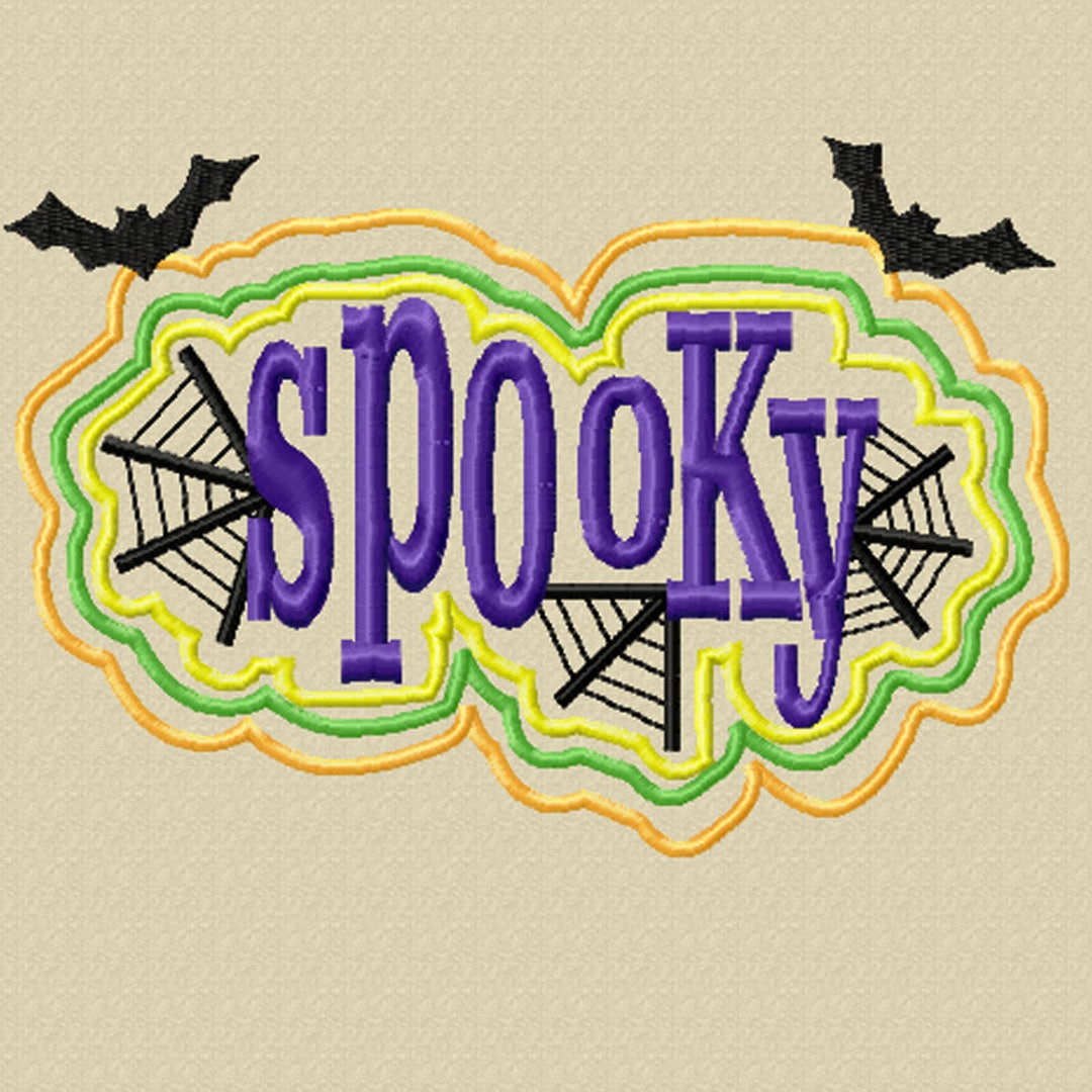 Spooky - A Machine Embroidery Design for Halloween - Etsy