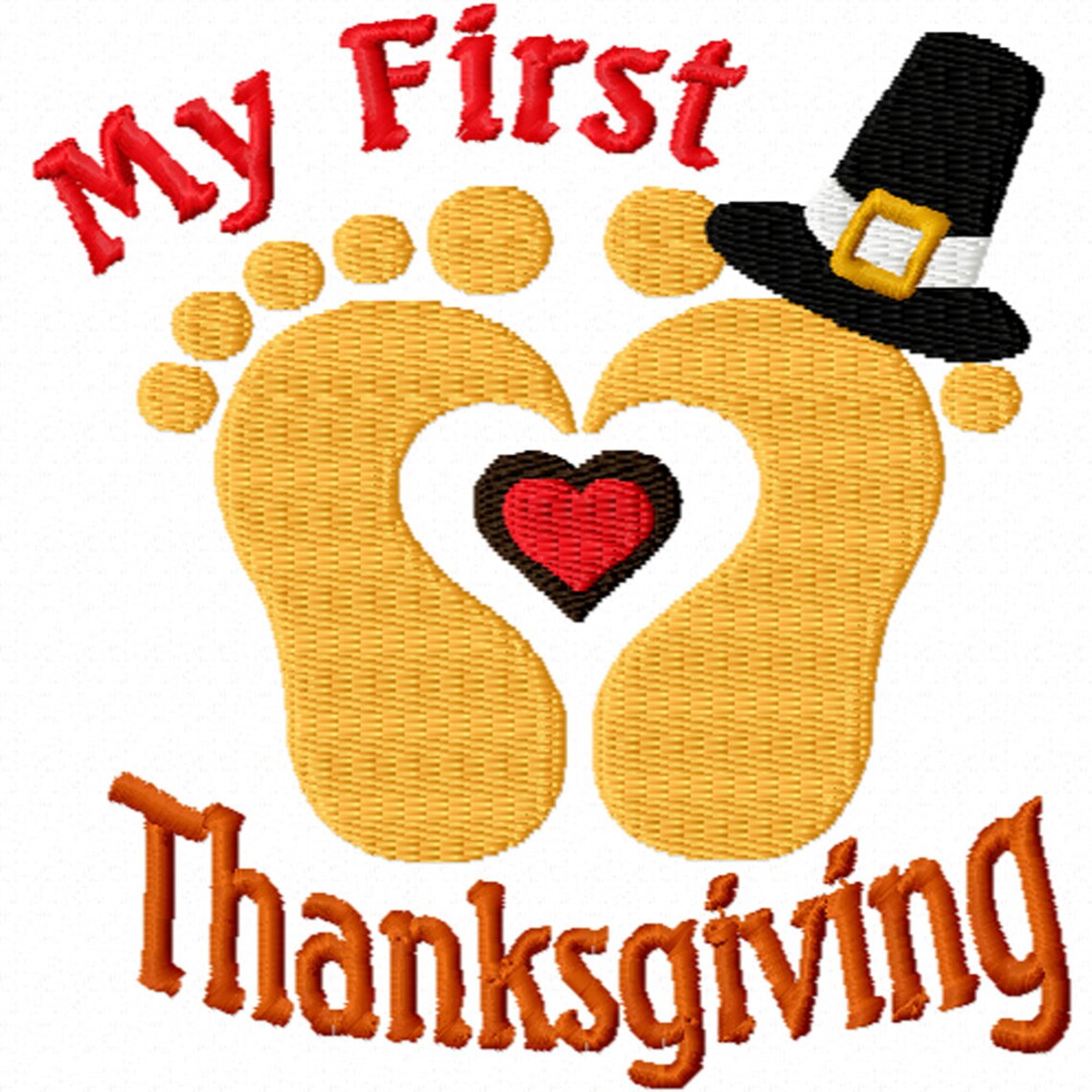My First Thanksgiving A Machine Embroidery Design for Baby Etsy
