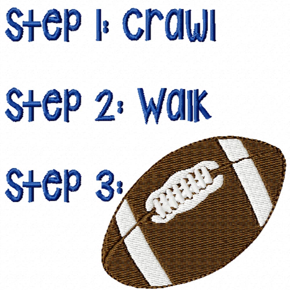 Three Steps to Football -A Machine Embroidery Design for the Future  Football Fan