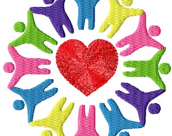 Circle of Love-A Machine Stickerei Design