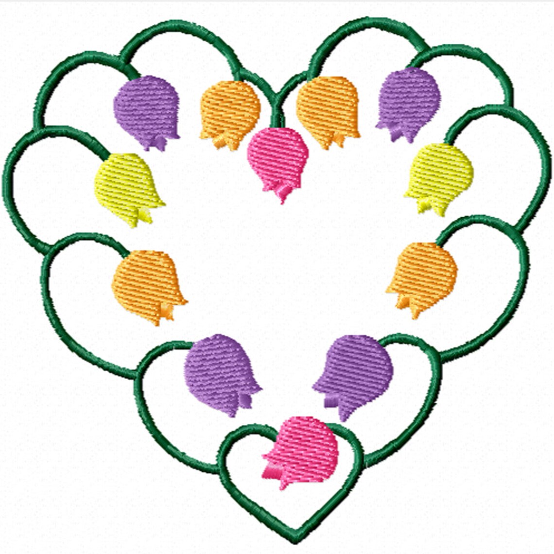 Tulip Love A Machine Embroidery Design for the Embroidery | Etsy
