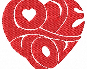 Love You- A Machine Embroidery Design