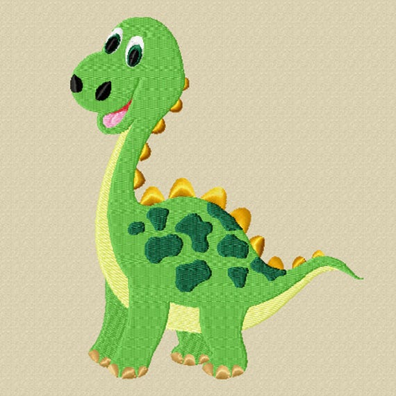 Friendly Dinosaur A Machine Embroidery Design for the - Etsy España Friendly Dinosaur A Machine Embroidery Design for the - Etsy España