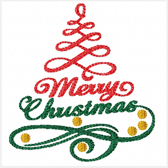 merry christmas swirls a