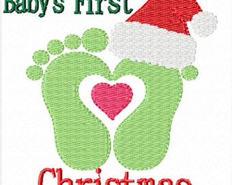 Baby's First Christmas -Machine Embroidery Designs for Baby