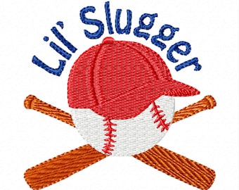 Lil Slugger -A Machine Embroidery Design for Little Baseball Fans