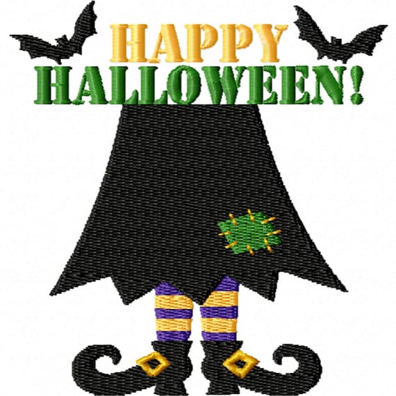 Happy Halloween Witch -A Machine Embroidery Design for Halloween