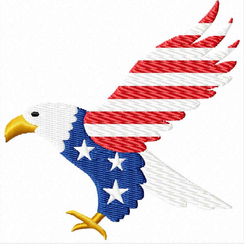 Patriotic eagle a machine embroidery design for the 4th of  etsy Patriotic eagle a machine embroidery design for the 4th of  etsy