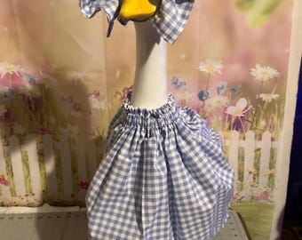 Blue and white gingham goose wizard of OZ Dorthy