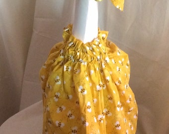 Yellow bees. goose clothes.