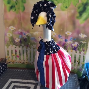 American flag Police blue line  goose dress