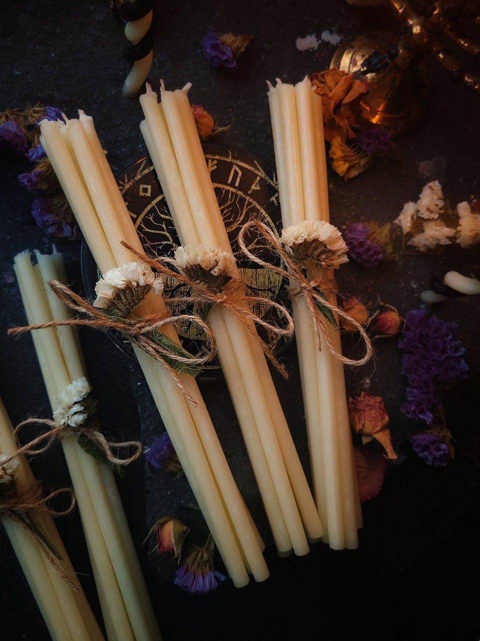 White Beeswax Ritual Candles, Altar Candles, Set of 6 - Etsy