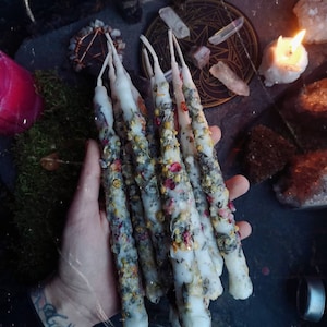 White ritual candles