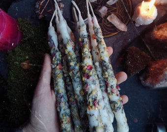 White ritual candles