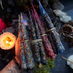 Ritual candles with herbs image 1