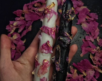Peony candles, witch ritual candles, ritual candles, altar candles, full moon ritual