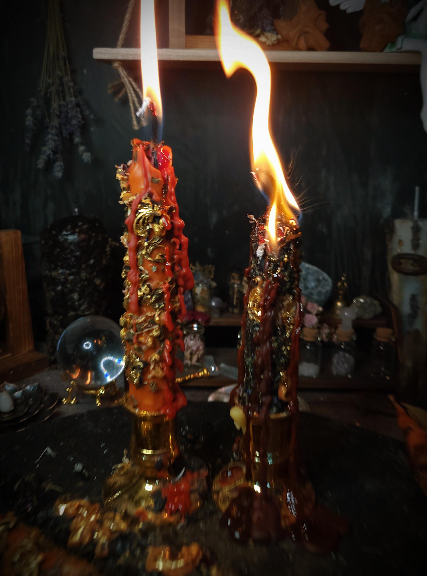 Bleeding Halloween Candle, Ritual Altar, Witch Spell - Etsy