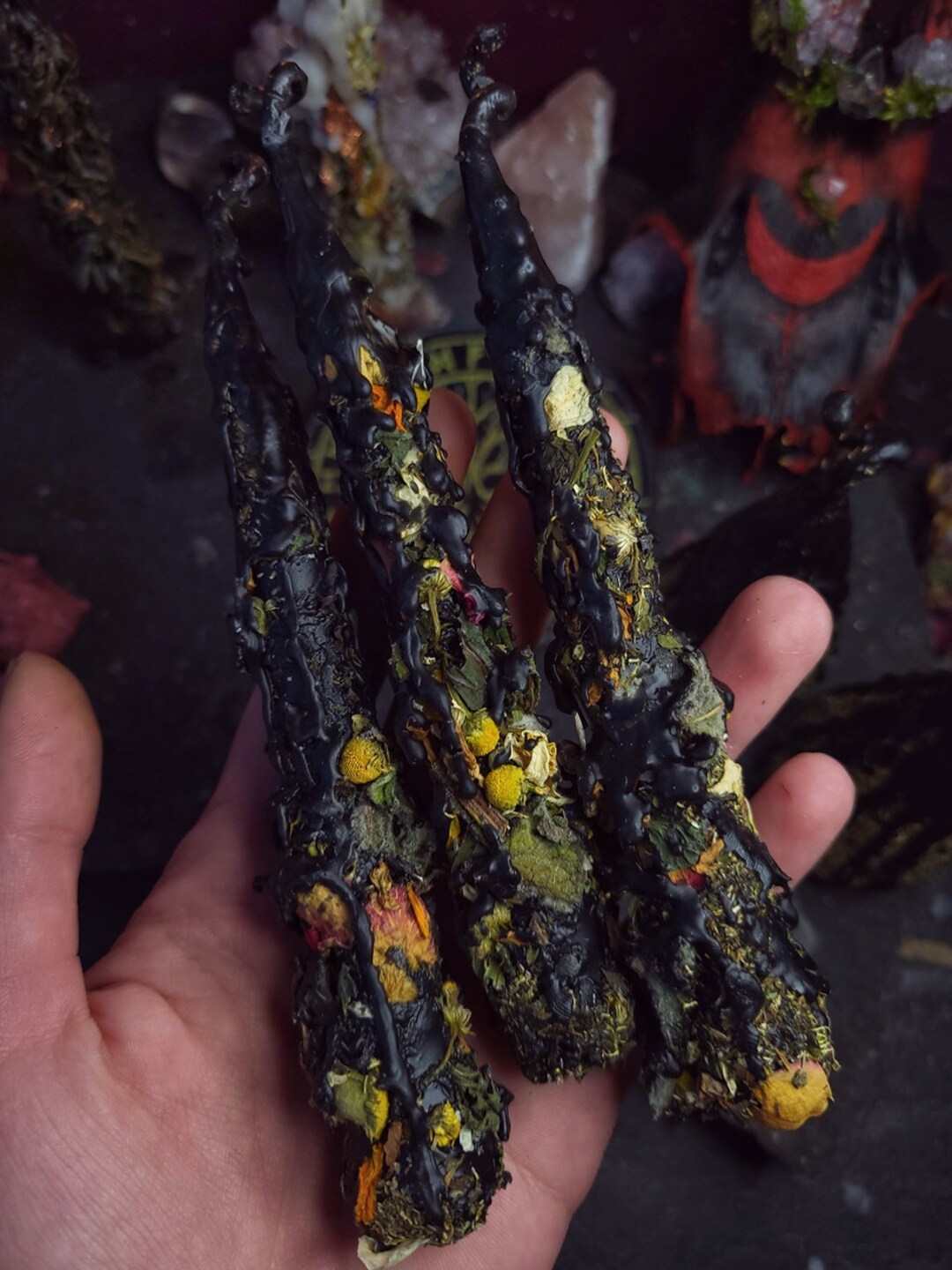 Black Ritual Candles , Spell Candles , Witch Candles - Etsy UK